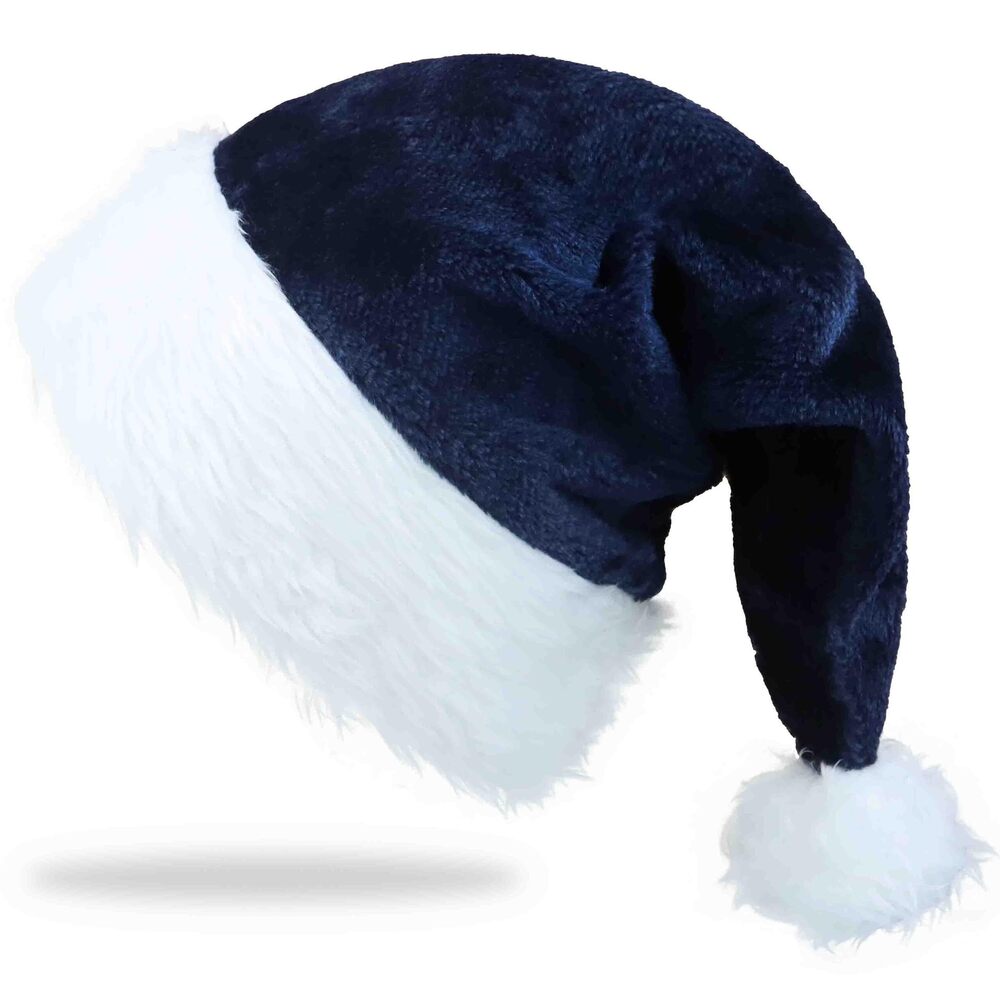2479 Navy Blue Santa Hat Warm Comfort Unisex Xmas Christmas Hat for Adults